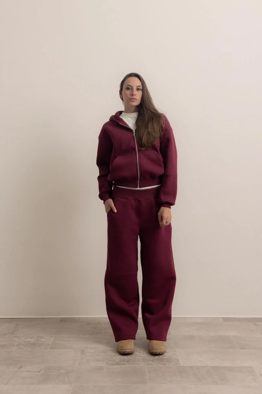BORDEAUX ZIP HOODIE - Image 6