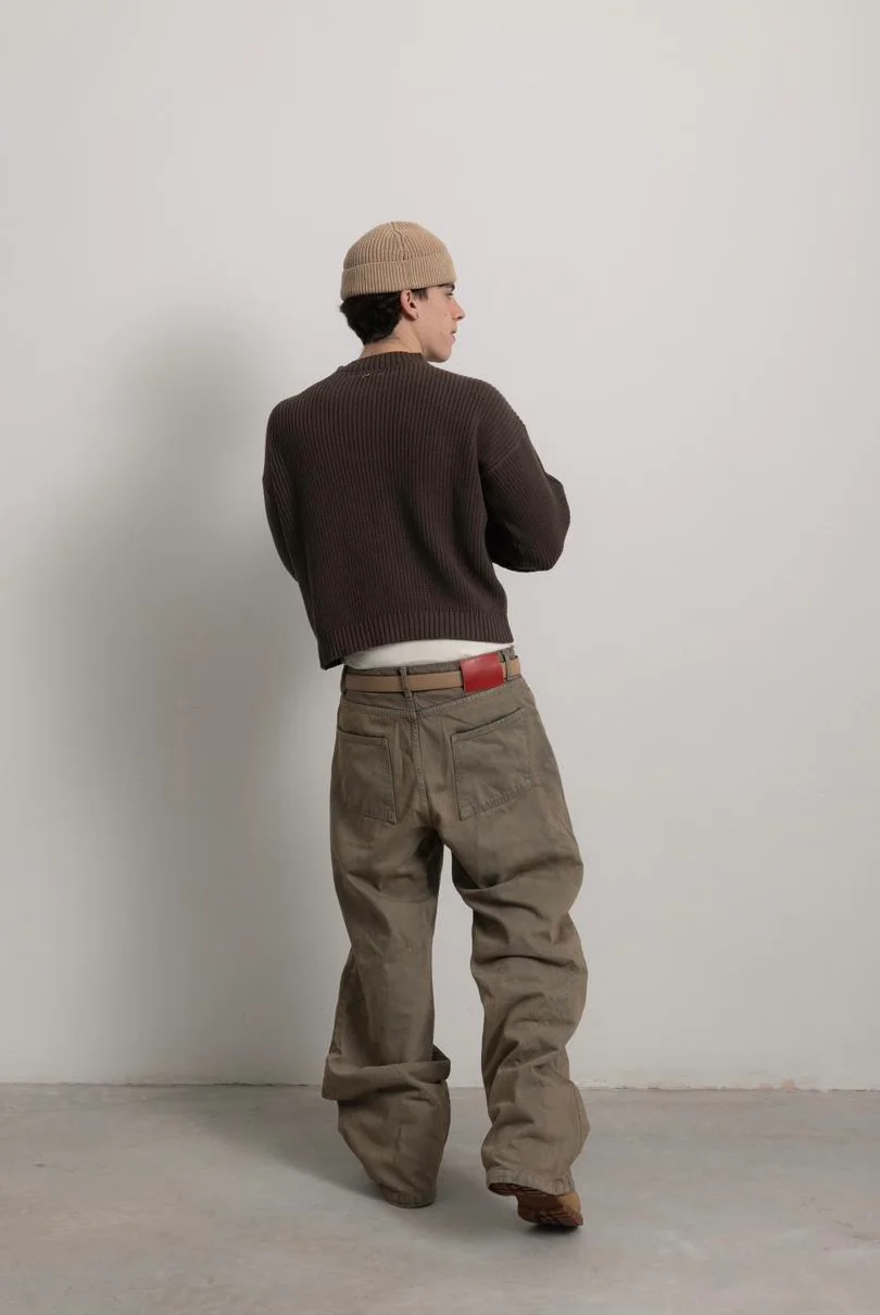 BROWN TEA "P" LINES DENIM JEANS - Image 10