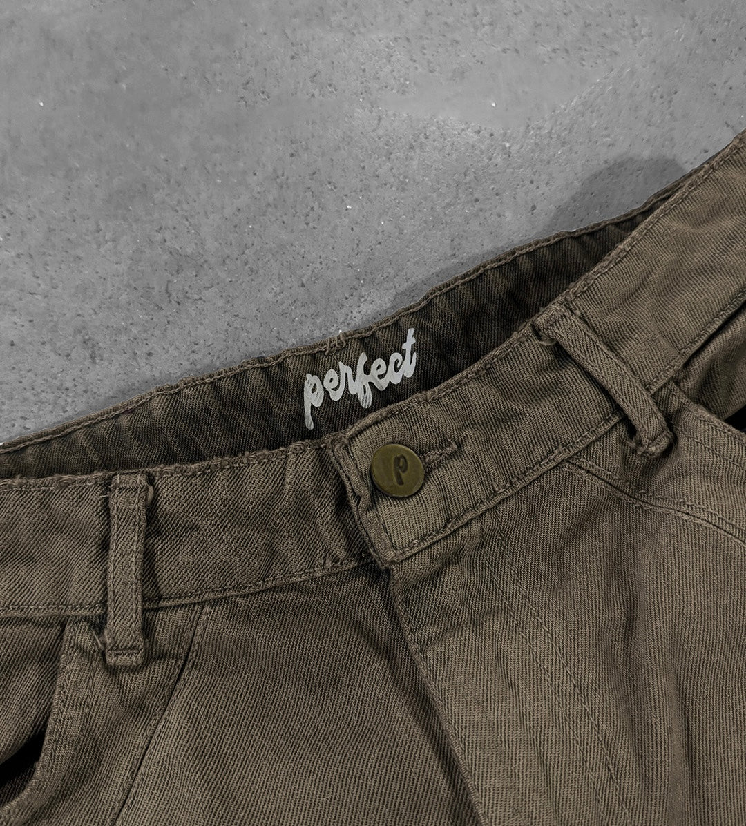 BROWN TEA "P" LINES DENIM JEANS - Image 3