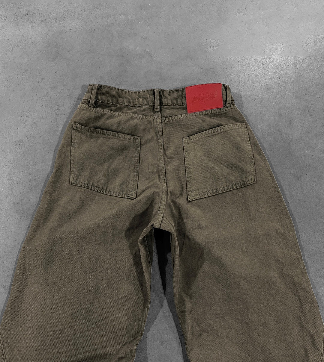 BROWN TEA "P" LINES DENIM JEANS - Image 5