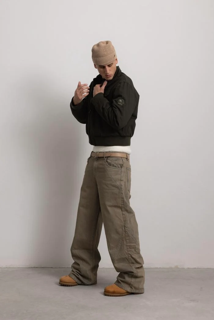 BROWN TEA "P" LINES DENIM JEANS - Image 7