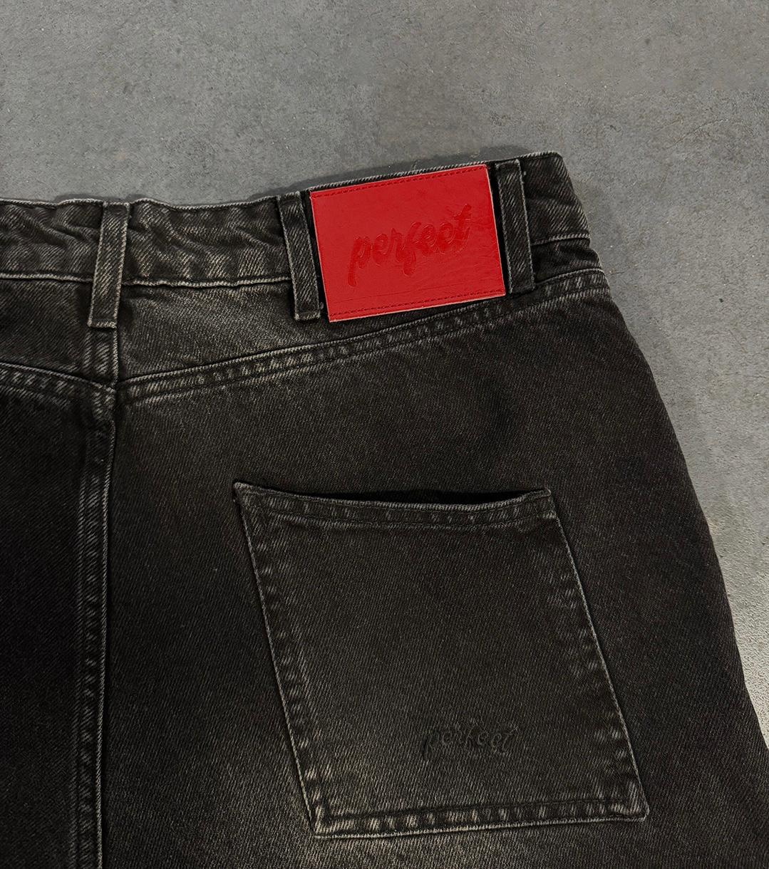 CARBON BLACK DOUBLE KNEE JORTS - Image 4