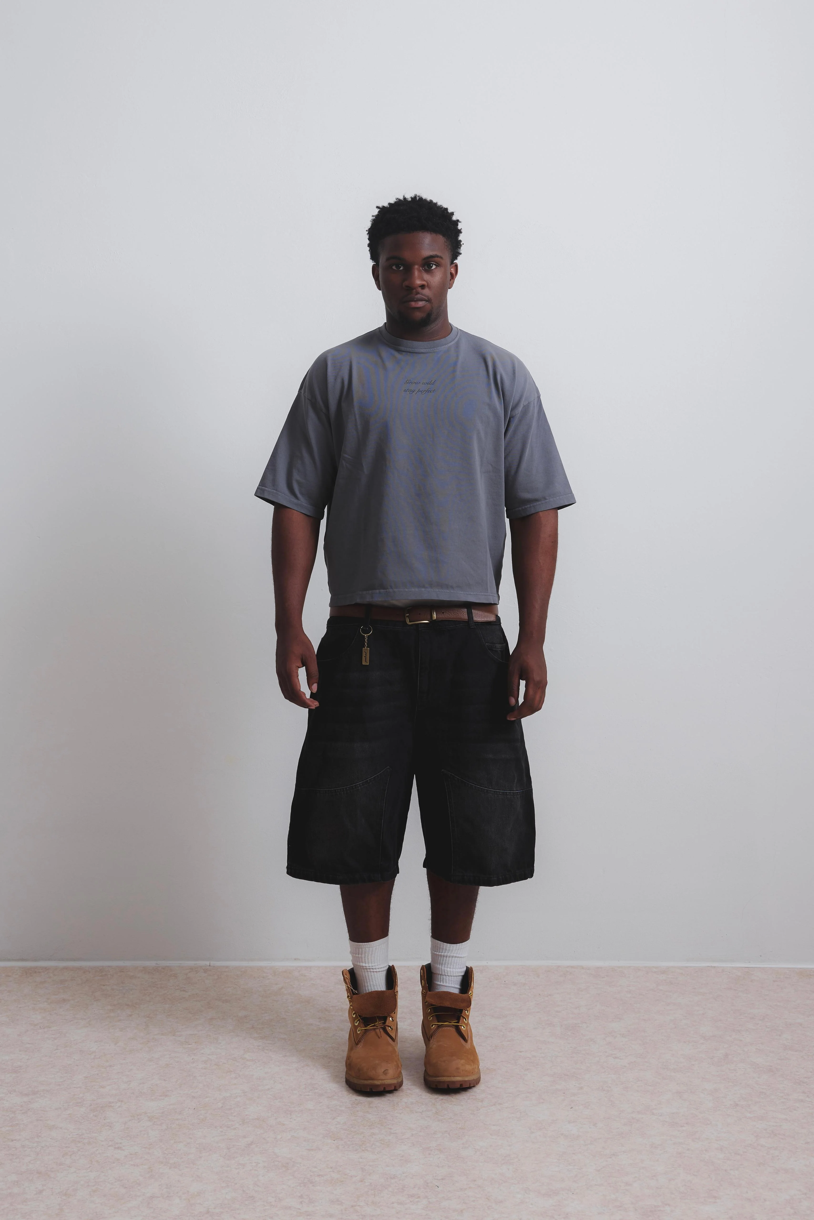 CARBON BLACK DOUBLE KNEE JORTS - Image 5