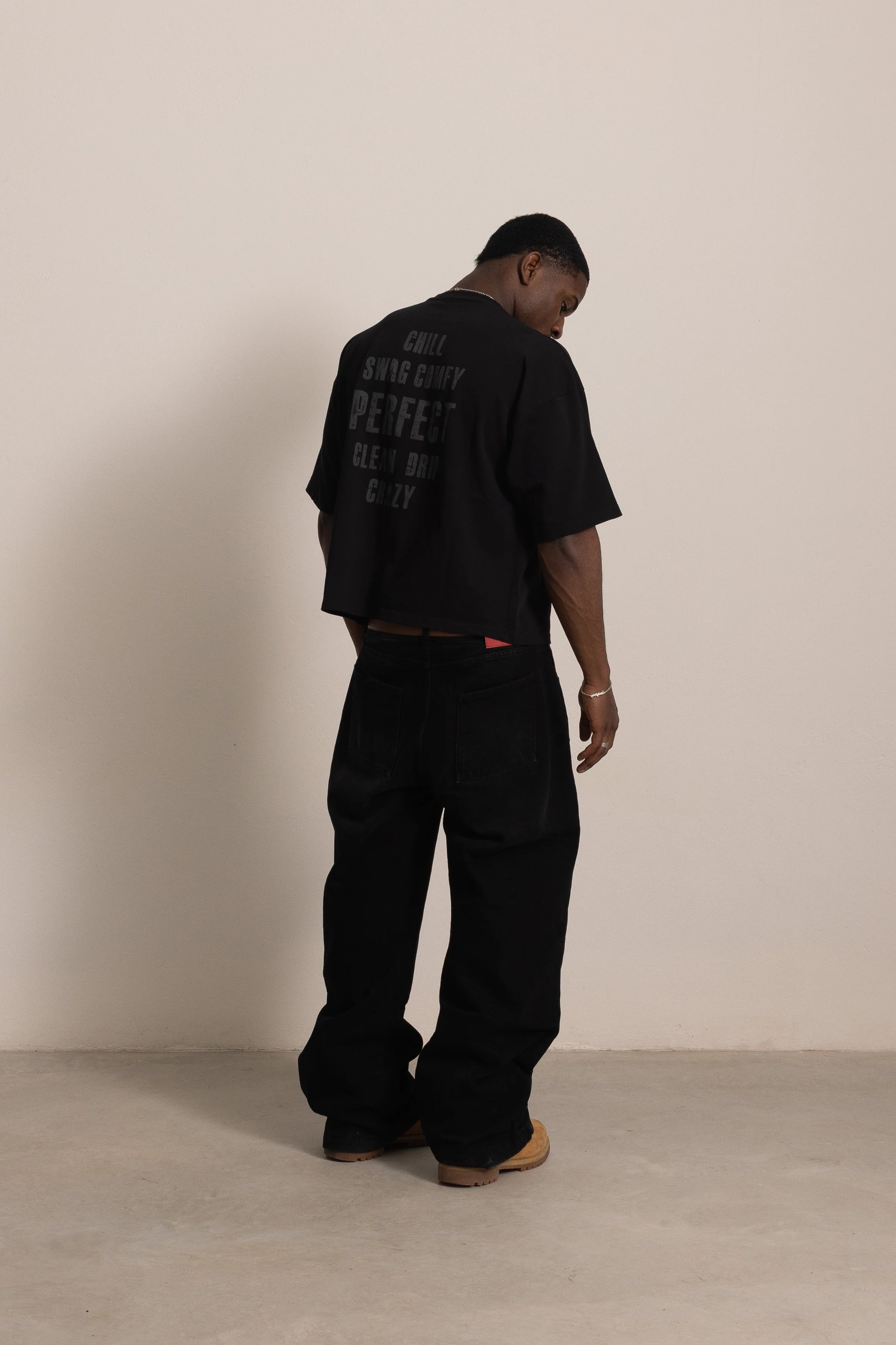 CARBON BLACK "P" LINES DENIM JEANS - Image 7