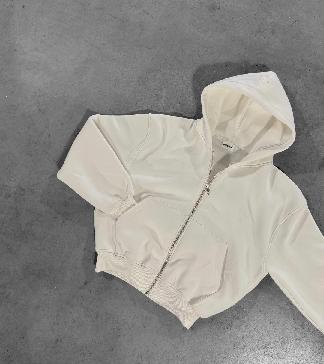 CREAM ZIP HOODIE - Image 3