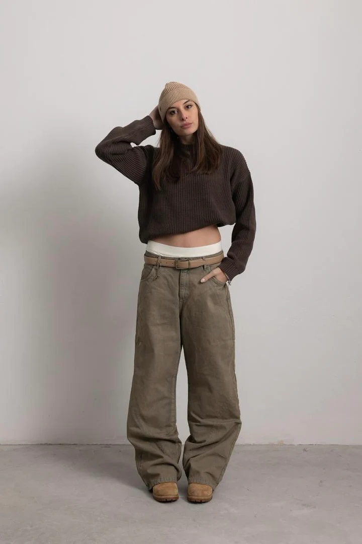 DARK BROWN "P" KNIT - Image 6