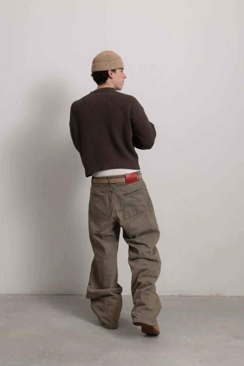 DARK BROWN "P" KNIT - Image 7