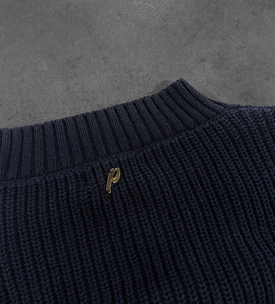 MIDNIGHT BLUE "P" KNIT - Image 3