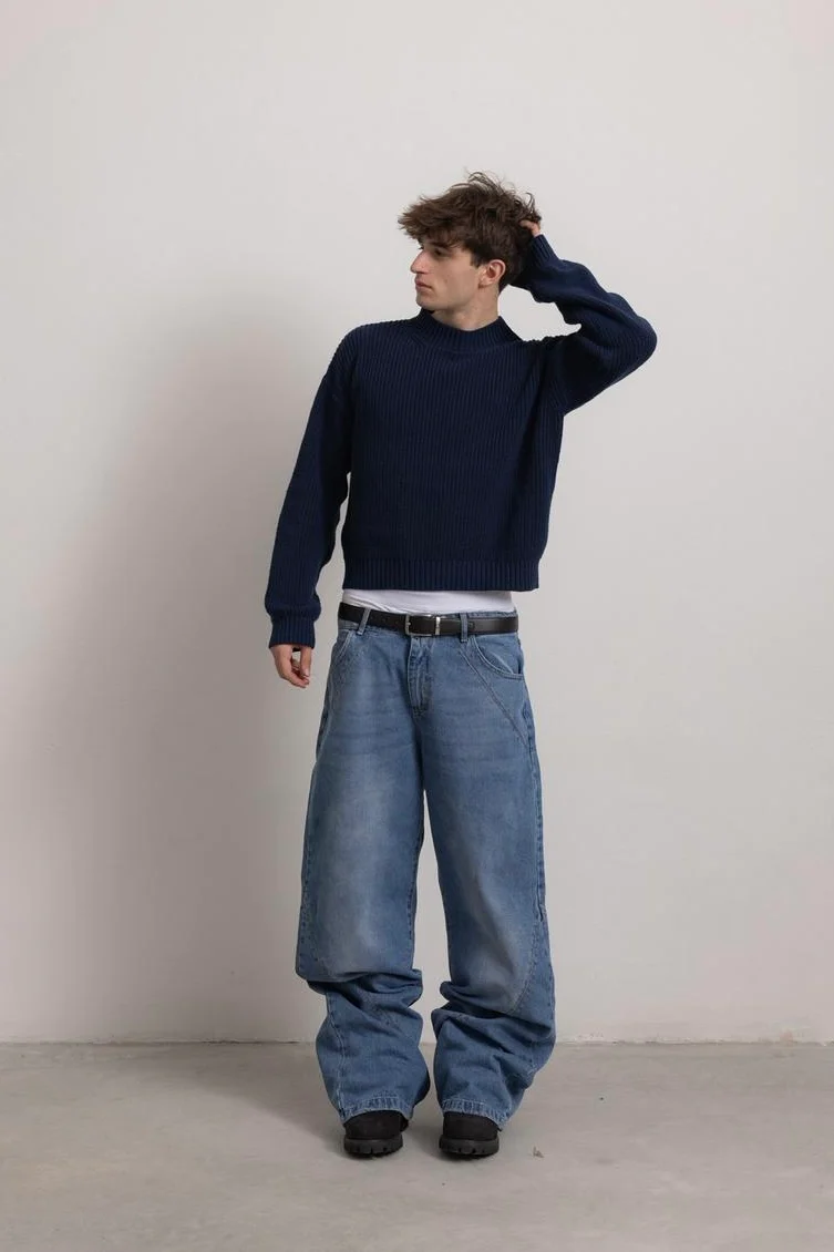 MIDNIGHT BLUE "P" KNIT - Image 6
