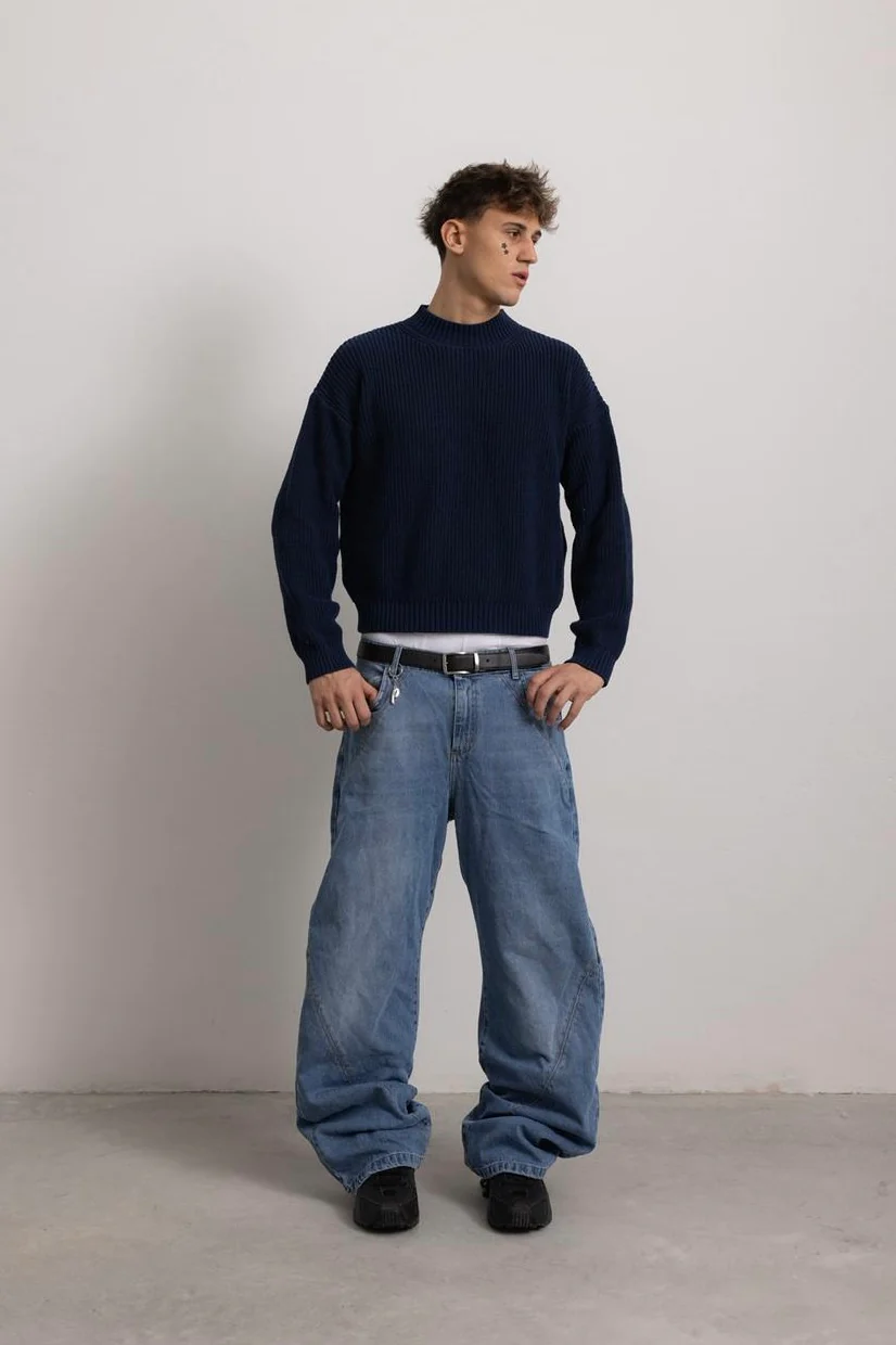MIDNIGHT BLUE "P" KNIT - Image 9