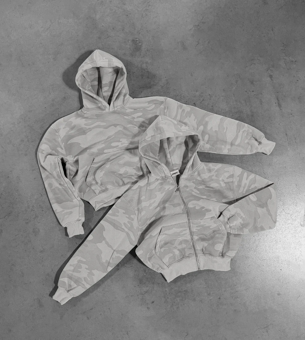 PEARL GREY CAMO HOODIE - Image 8