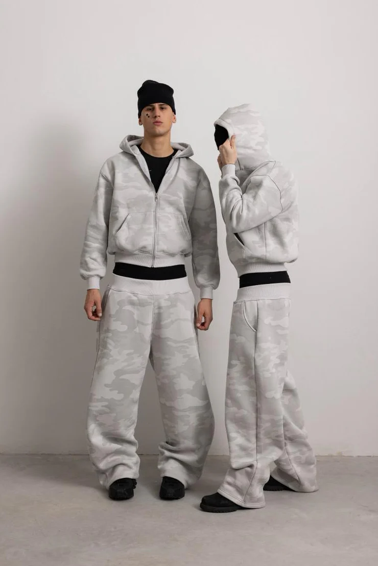 PEARL GREY CAMO HOODIE - Image 9