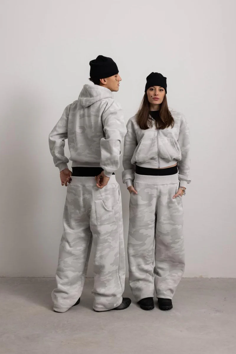 PEARL GREY CAMO ZIP HOODIE - Image 10