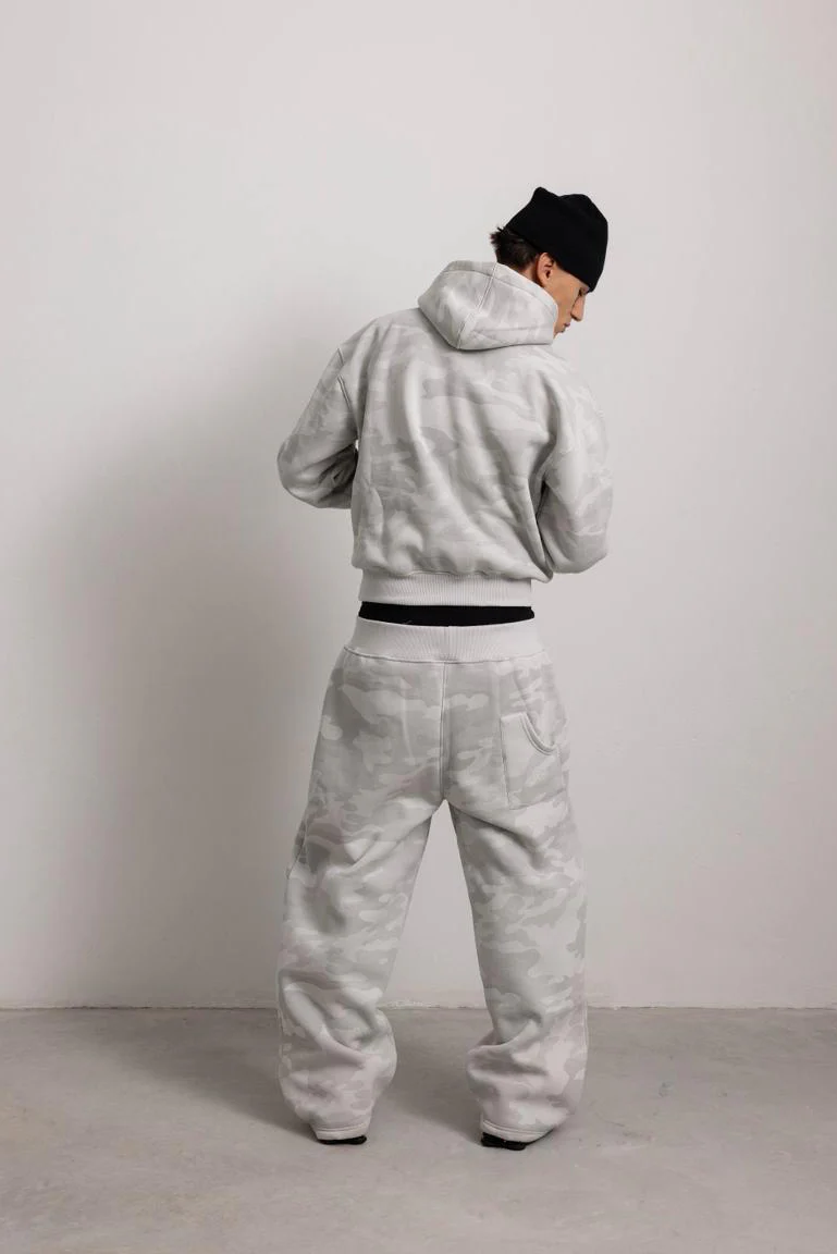 PEARL GREY CAMO ZIP HOODIE - Image 6
