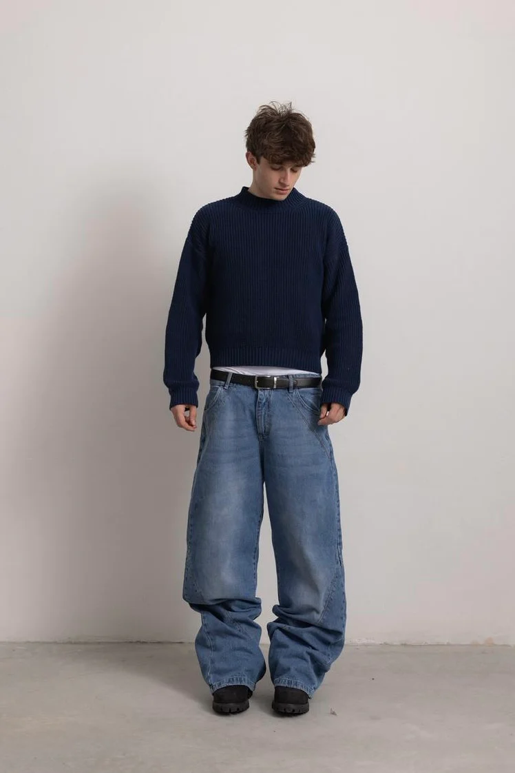 PERSIAN BLUE "P" LINES DENIM JEANS - Image 11