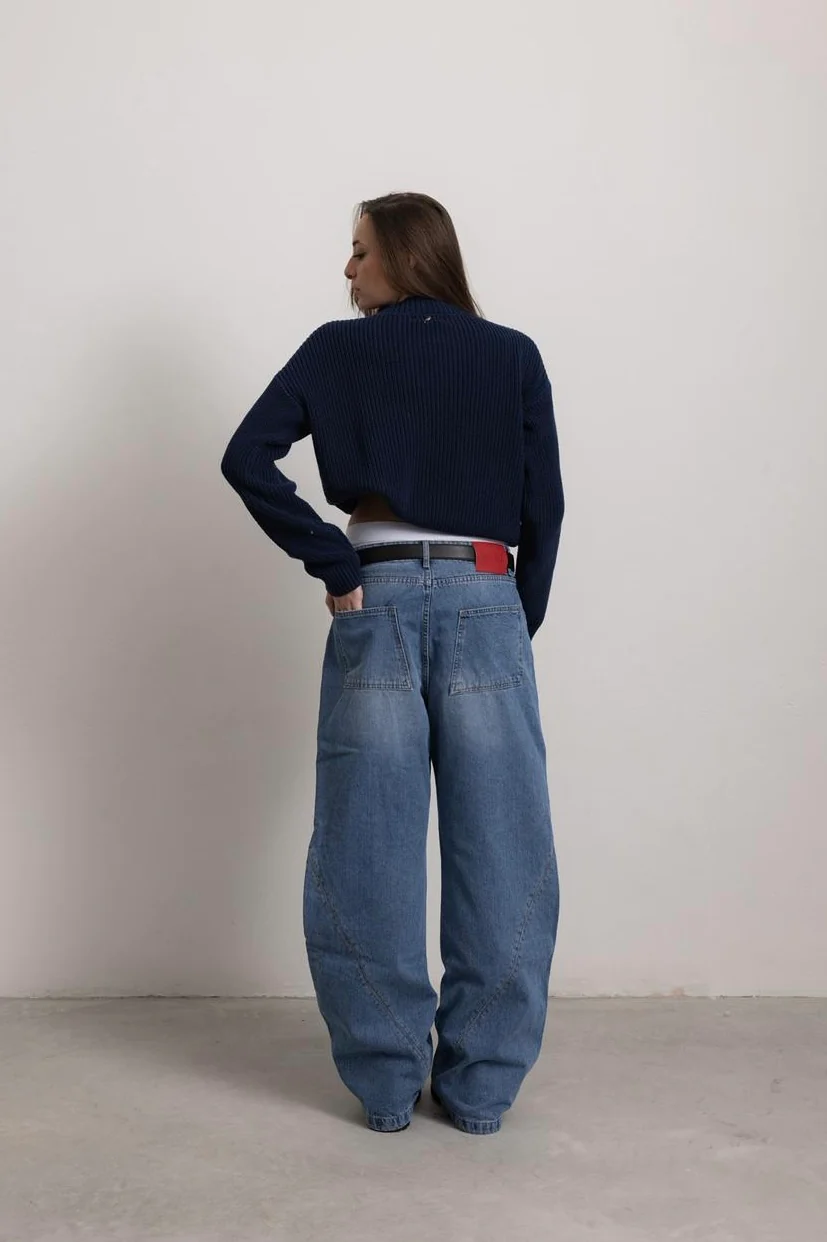 PERSIAN BLUE "P" LINES DENIM JEANS - Image 12