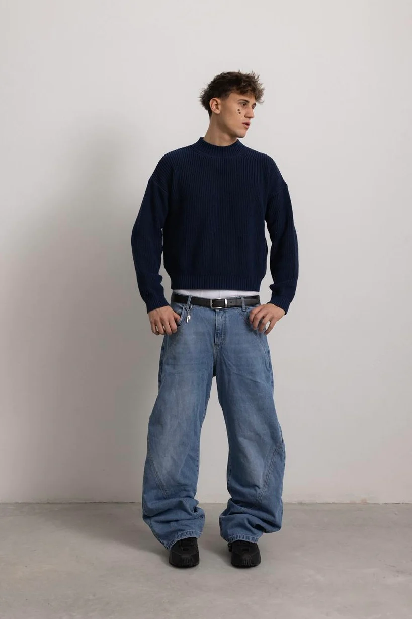 PERSIAN BLUE "P" LINES DENIM JEANS - Image 13