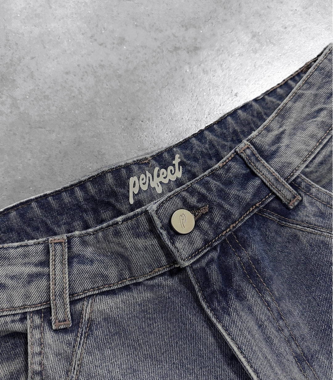 PERSIAN BLUE "P" LINES DENIM JEANS - Image 3