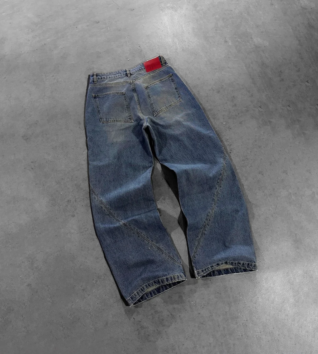 PERSIAN BLUE "P" LINES DENIM JEANS - Image 4