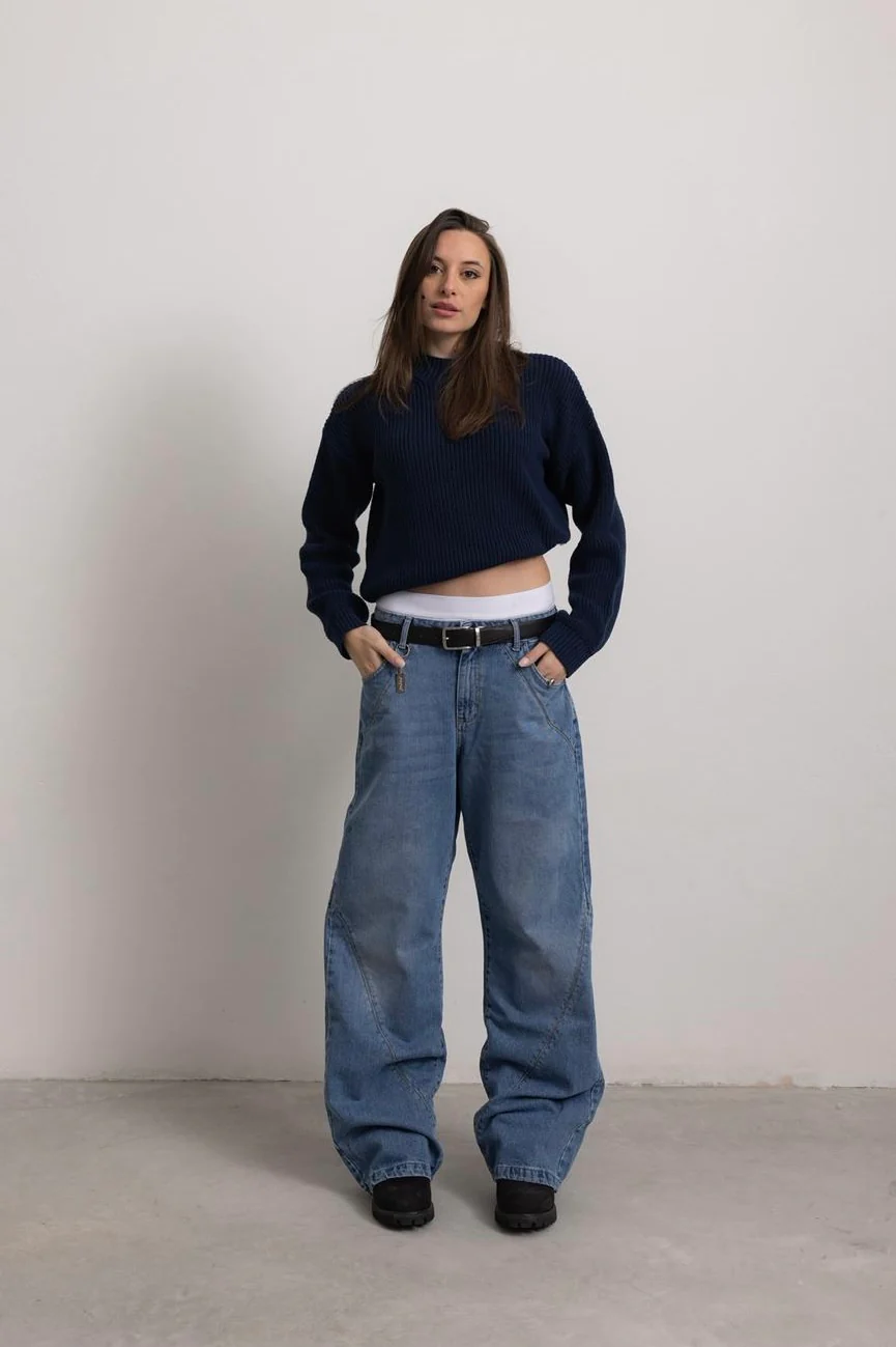 PERSIAN BLUE "P" LINES DENIM JEANS - Image 9