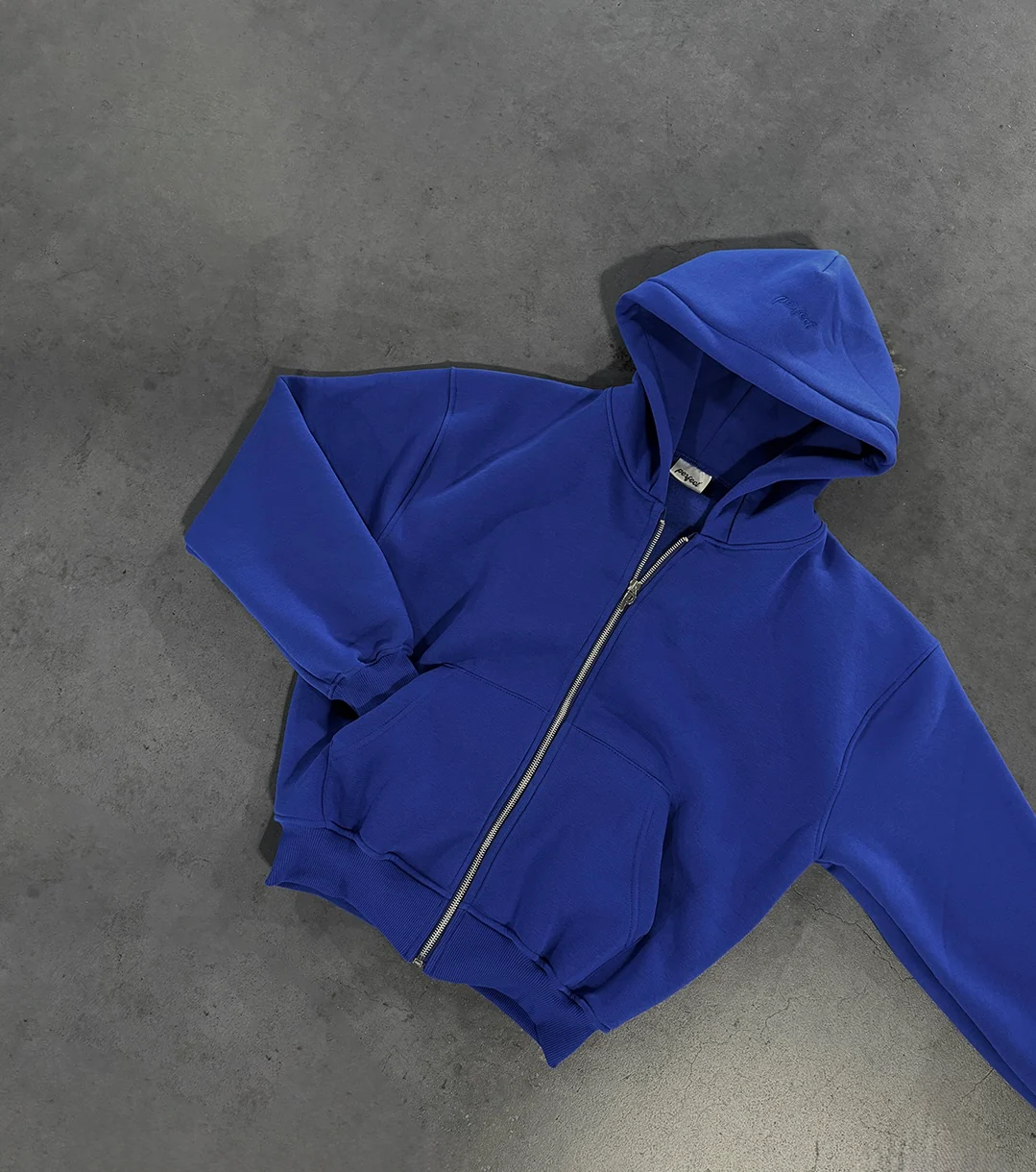 ROYAL BLUE ZIP HOODIE - Image 3