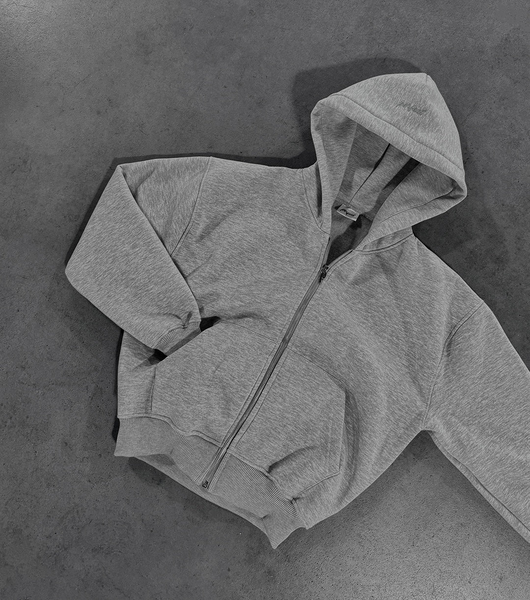 GREY ZIP HOODIE - Image 3