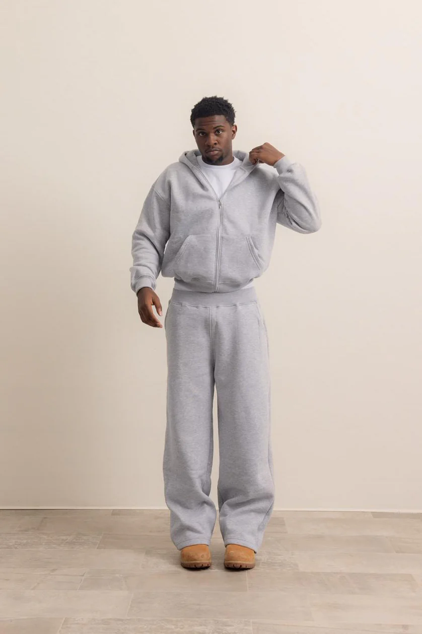 GREY ZIP HOODIE - Image 4