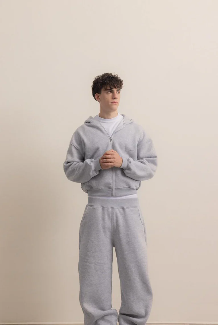 GREY ZIP HOODIE - Image 6