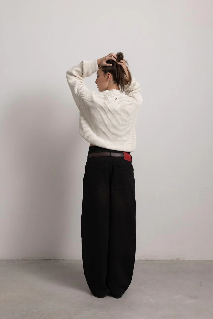 RUST BLACK "P" LINES DENIM JEANS - Image 14
