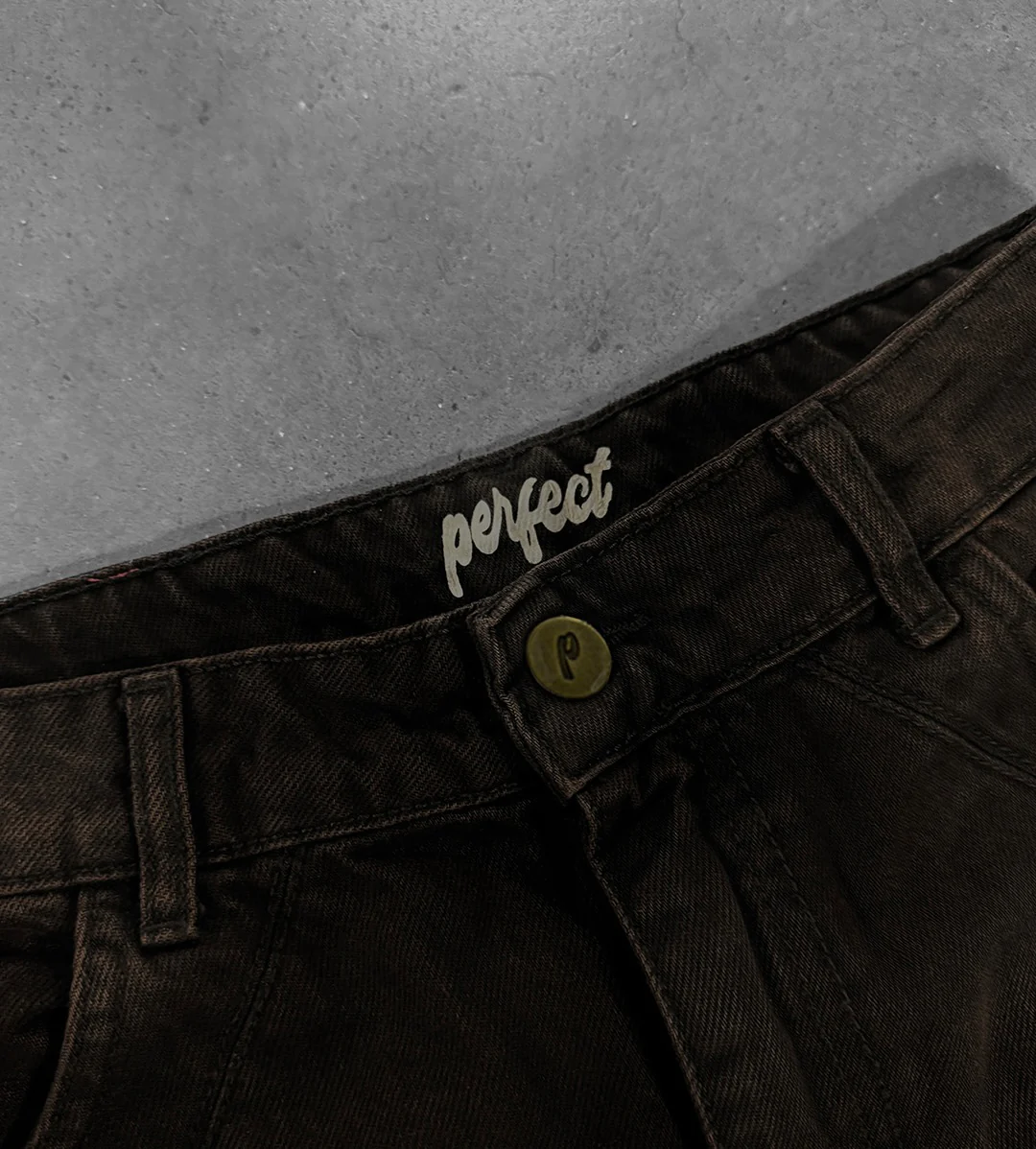 RUST BLACK "P" LINES DENIM JEANS - Image 3