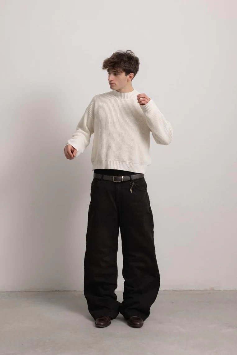 RUST BLACK "P" LINES DENIM JEANS - Image 7