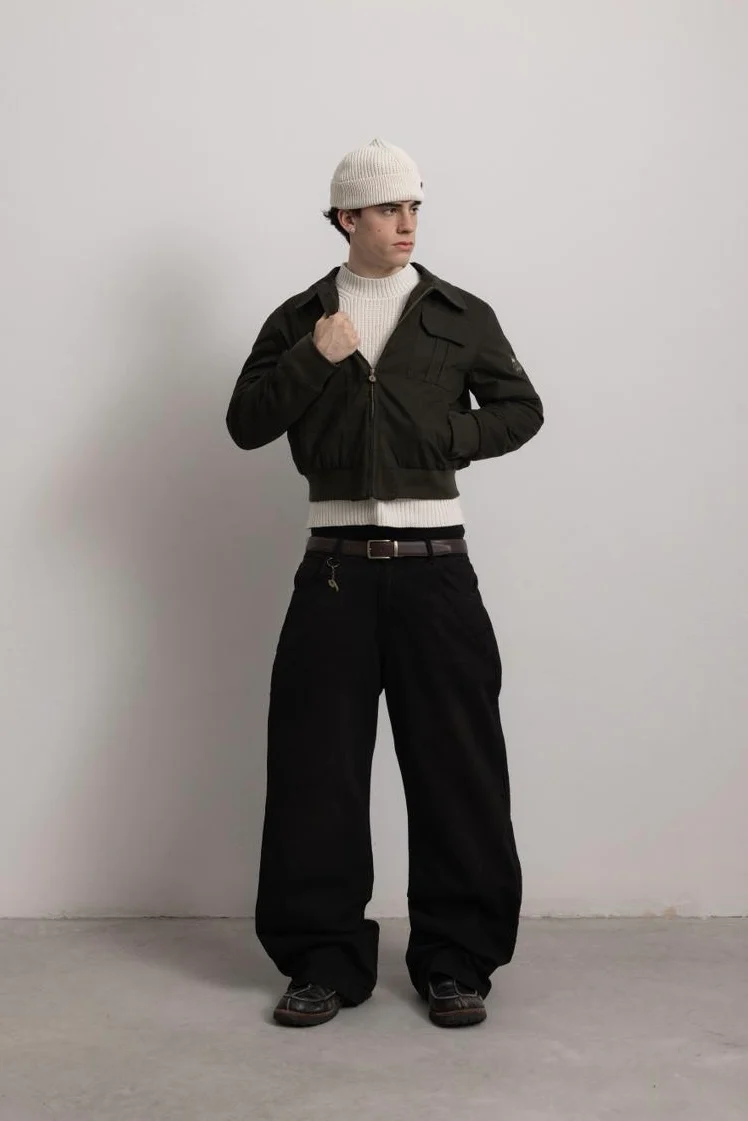 RUST BLACK "P" LINES DENIM JEANS - Image 8