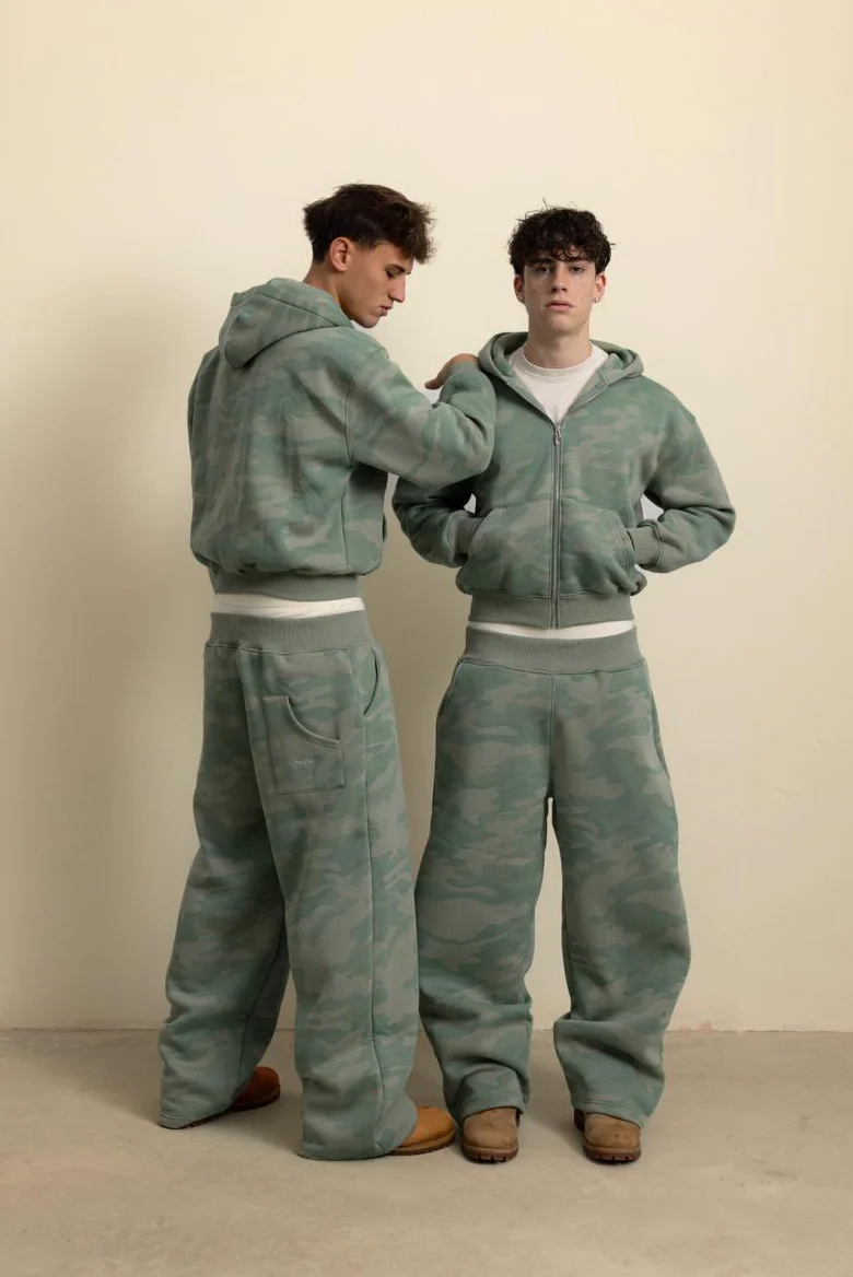 SAGE GREEN CAMO ZIP HOODIE - Image 13
