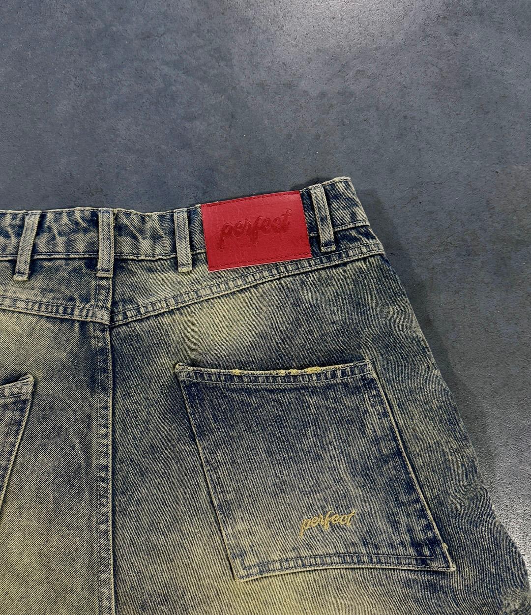 SANDY BLUE DOUBLE KNEE JORTS - Image 4