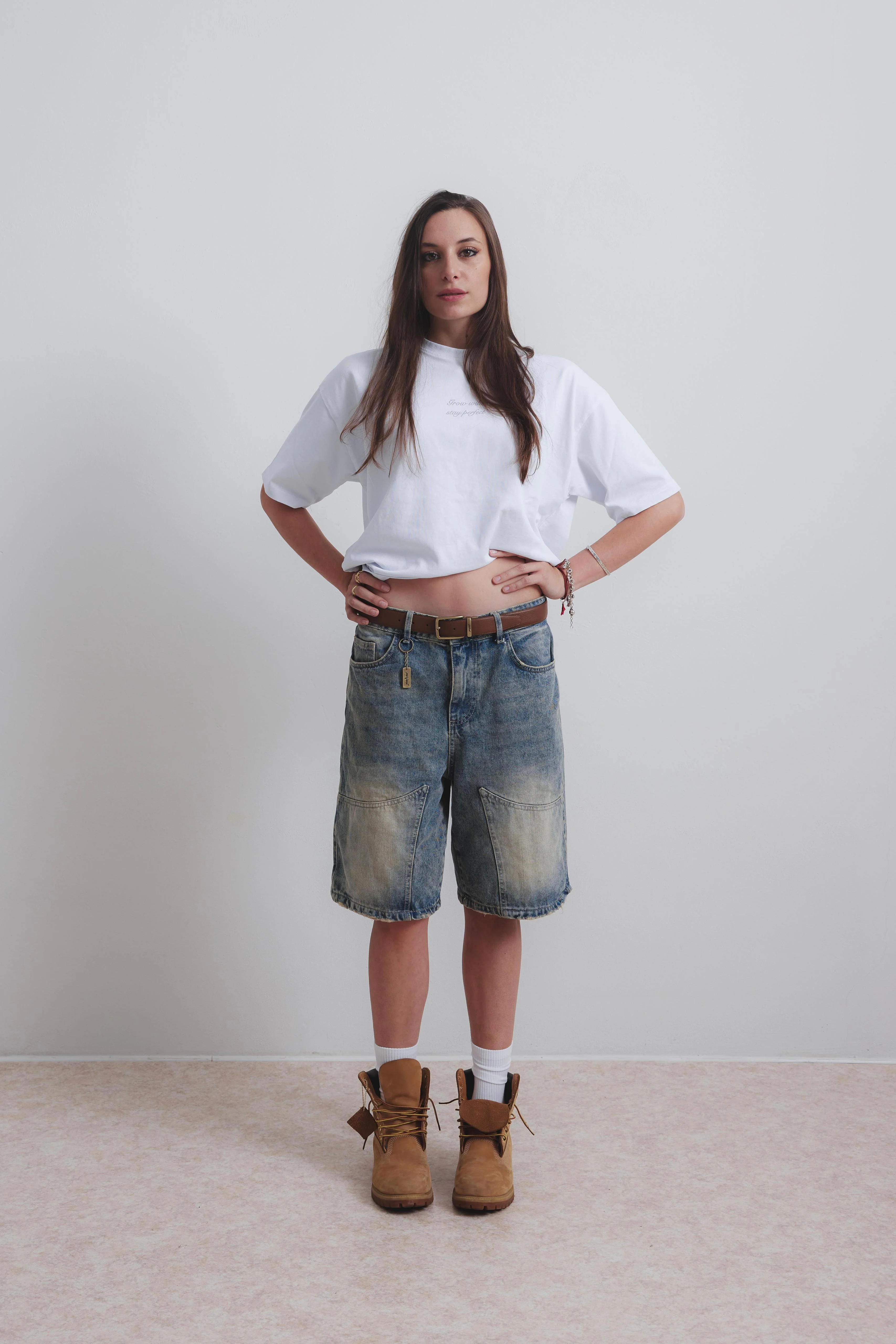 SANDY BLUE DOUBLE KNEE JORTS - Image 5