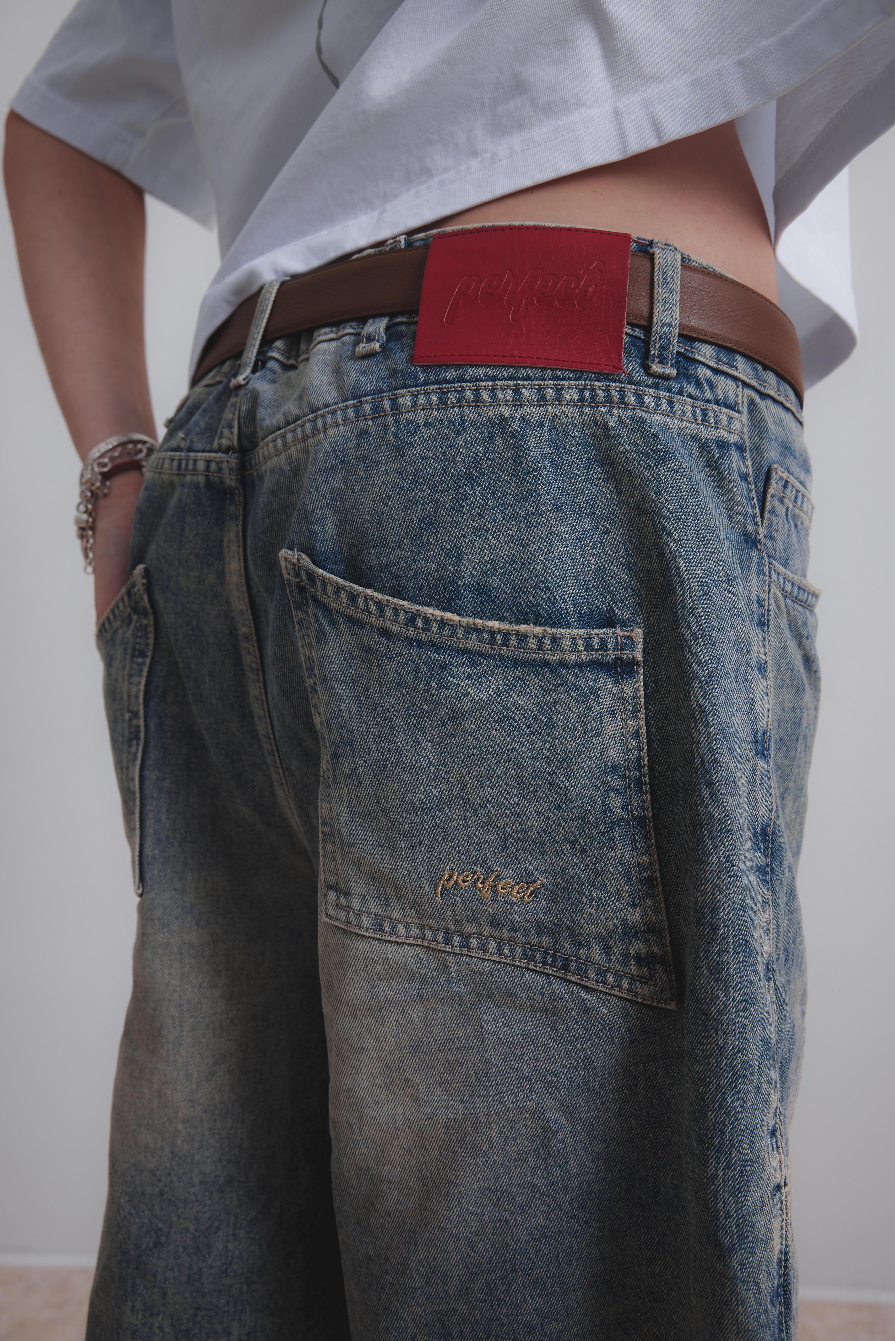 SANDY BLUE DOUBLE KNEE JORTS - Image 8