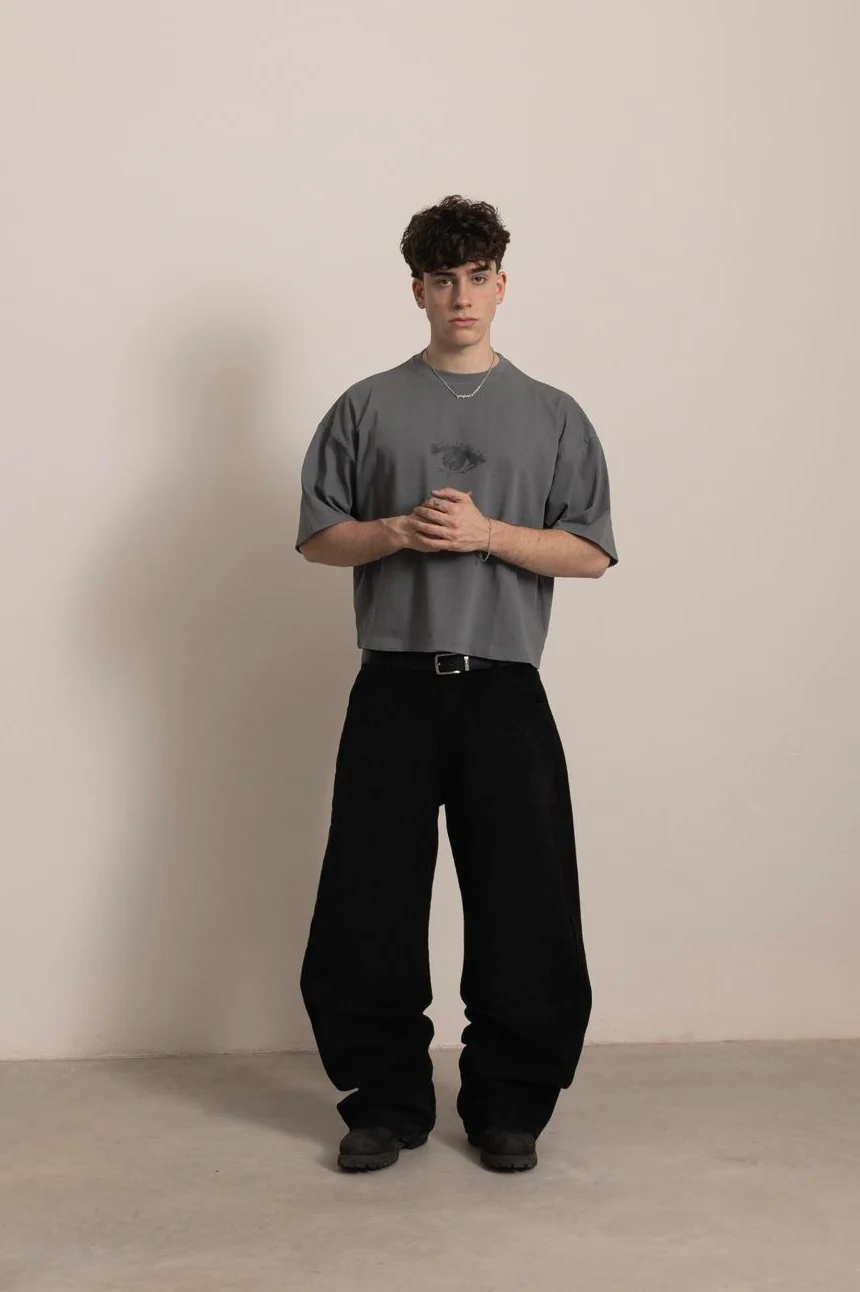 STONE GREY "P" VISION TEE - Image 4