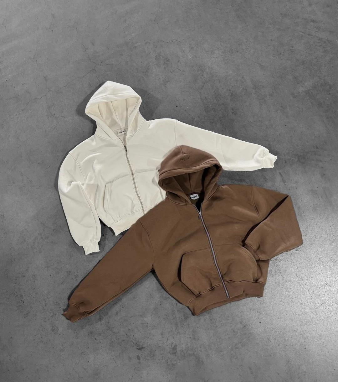 TOBACCO BROWN ZIP HOODIE - Image 8